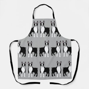 Boston Terrier Allover Print Schürze