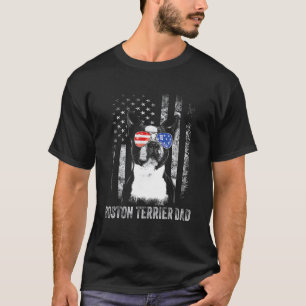 Boston Terrier American Flag 4. Juli Hund T-Shirt
