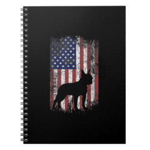 Boston Terrier American Flag USA Patriot Dog Lover Notizblock