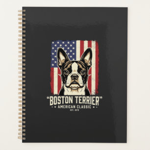 Boston Terrier Amerikanische Klassik Flagge Planer