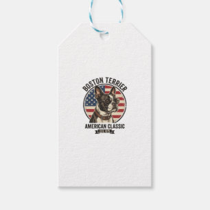 Boston Terrier Amerikanischer Klassischer Hund Fla Geschenkanhänger