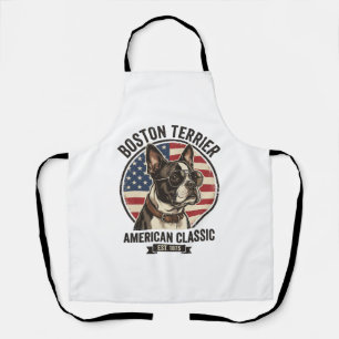 Boston Terrier Amerikanischer Klassischer Hund Fla Schürze