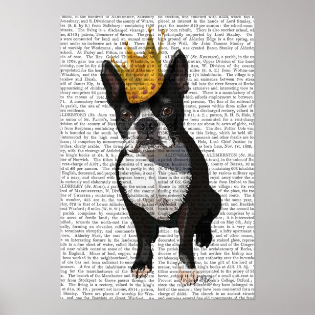 Boston Terrier and Crown Poster (Vorne)