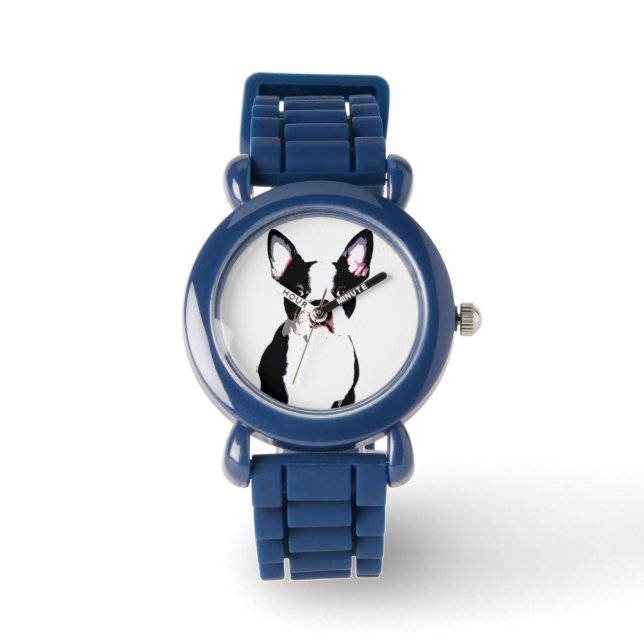 Boston Terrier Armbanduhr (Vorderseite)
