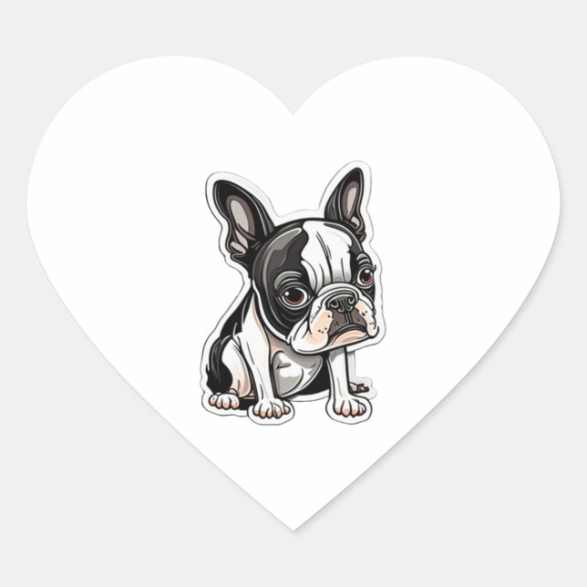 Boston Terrier Aufkleber (Vorderseite)