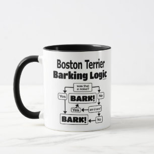 Boston Terrier Barking Logic Tasse