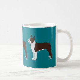 Boston Terrier Basic Customizing mit Text und Farb Kaffeetasse