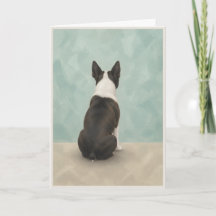Boston Terrier Beileidskarte für Haustiere