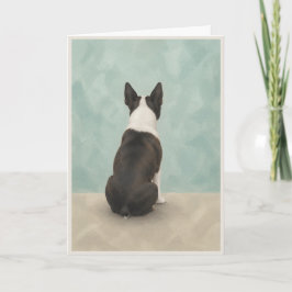 Boston Terrier Beileidskarte für Haustiere Karte