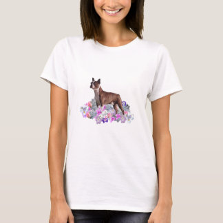 Boston-Terrier-Blumen T-Shirt