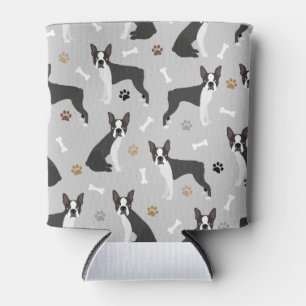 Boston Terrier Bones and Paws Can Cooler Dosenkühler