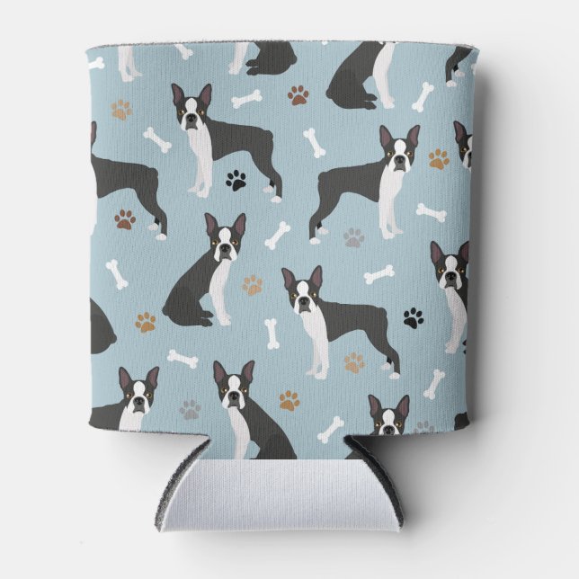 Boston Terrier Bones and Paws Dosenkühler (Vorderseite)