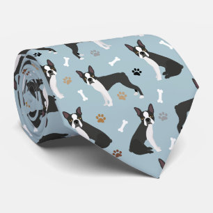 Boston Terrier Bones and Paws Krawatte