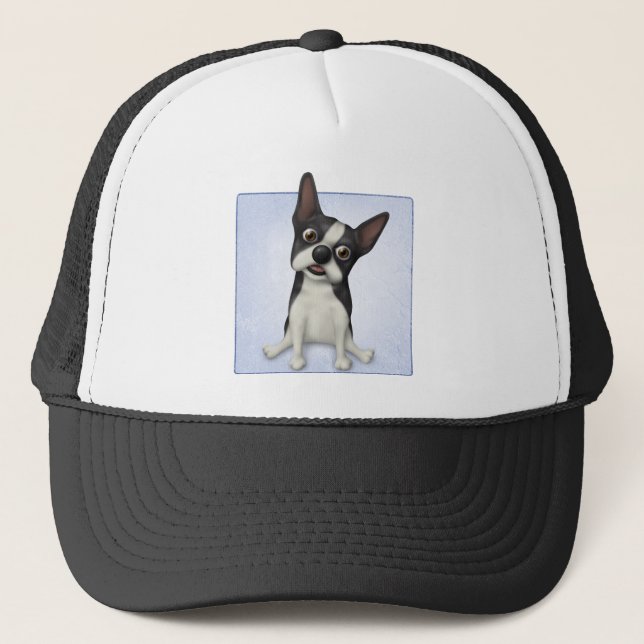 Boston Terrier BOST1 Truckerkappe (Vorderseite)