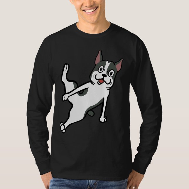 Boston Terrier Breakdance Move T-Shirt (Vorderseite)