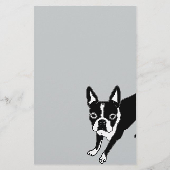 Boston Terrier Briefpapier (Vorderseite)