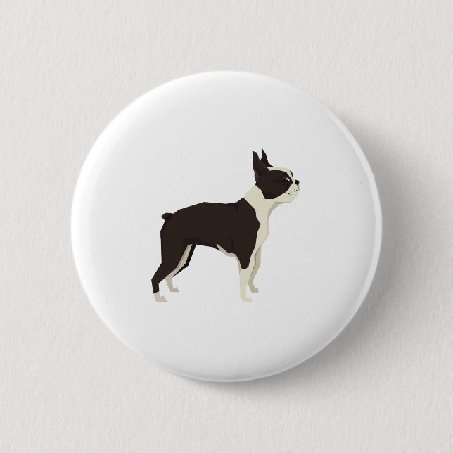 Boston Terrier Button (Vorderseite)