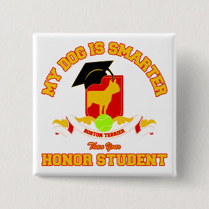 Boston Terrier Button