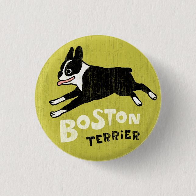 Boston Terrier Button (Vorderseite)