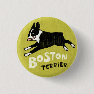 Boston Terrier Button