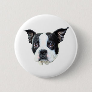 Boston Terrier Button