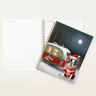 Boston Terrier Caravan Christmas Adventure Planer