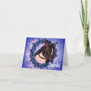 Boston Terrier Carte de remerciements personnalisa