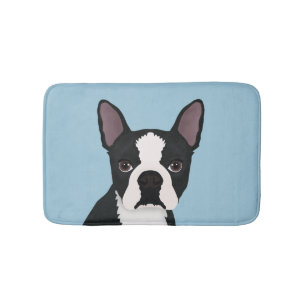 Boston-Terrier-Cartoon Badematte