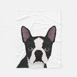 Boston-Terrier-Cartoon Fleecedecke