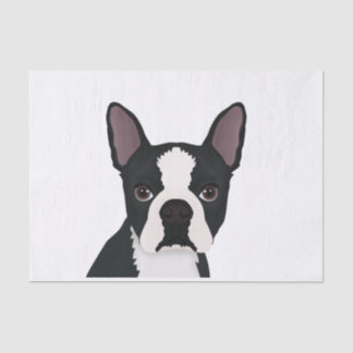 Boston-Terrier-Cartoon Seidenpapier