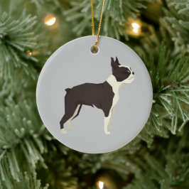 Boston Terrier Christmas Ornament