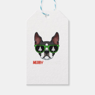 Boston Terrier Christmas Pajama Dog Sonnenbrille X Geschenkanhänger