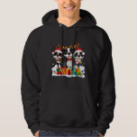 Boston Terrier Christmas Santa Hat Xmas Lights Dog Hoodie<br><div class="desc">Boston Terrier Christmas Santa Hat Xmas Lights Dog</div>