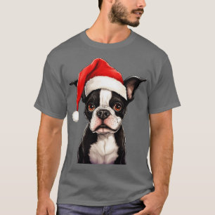 Boston Terrier Christmas T-Shirt