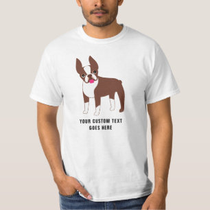 Boston Terrier Custom Text T - Shirt