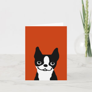 Boston Terrier - Cute Face Dog Karte