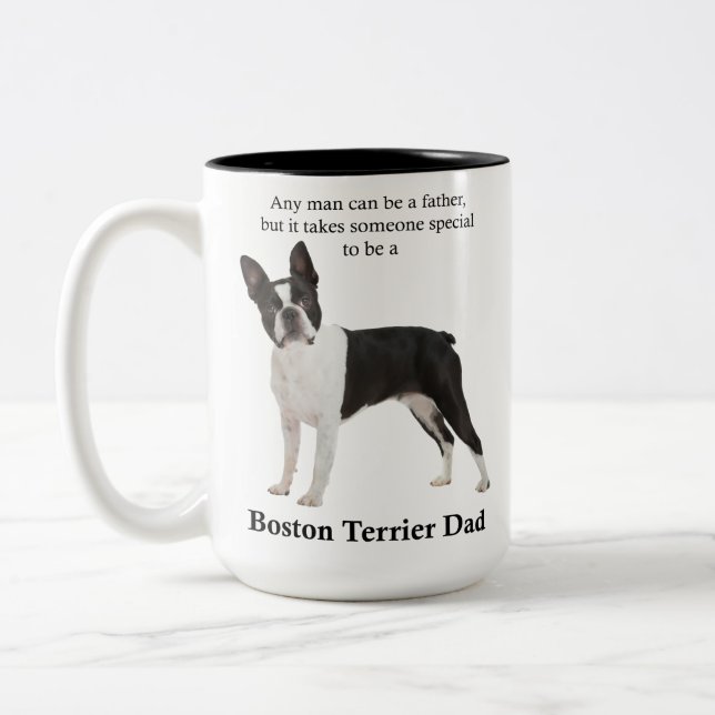 Boston Terrier Dad Mug (Gauche)