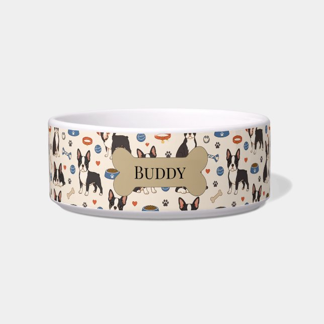 Boston Terrier Design Napf (Vorderseite)