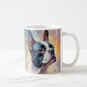 Boston Terrier Dog 173 Wasserfarbe Kaffeetasse