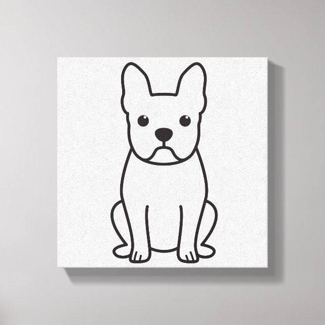 Boston Terrier Dog Cartoon Leinwanddruck (Vorderseite)