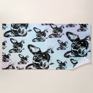 Boston Terrier Dog Design Strandtuch