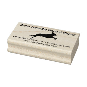 Boston Terrier Dog Gummistempel