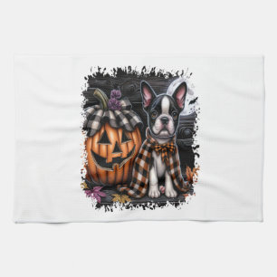 Boston Terrier Dog Halloween Geschirrtuch