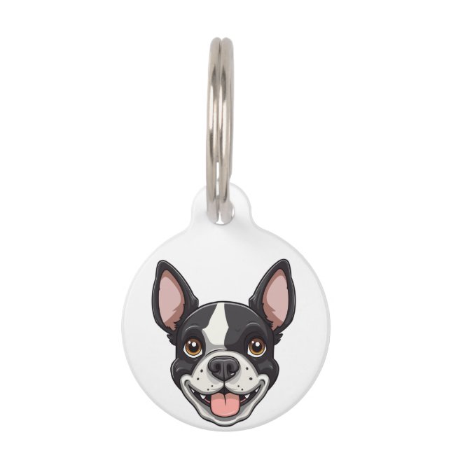 Boston Terrier Dog | Haustiermarke (Vorderseite)