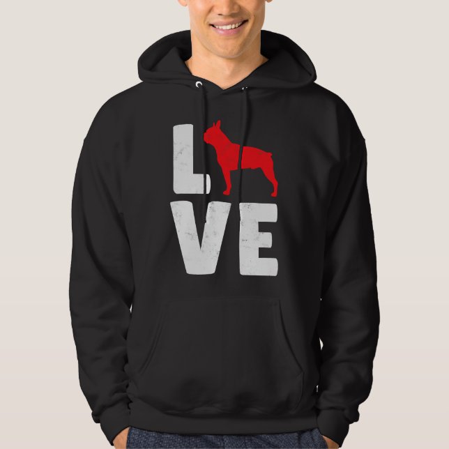 Boston Terrier Dog Hoodie (Vorderseite)