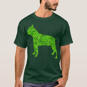 Boston Terrier Dog Irish Kleeblatt Leaf St Patrick T-Shirt