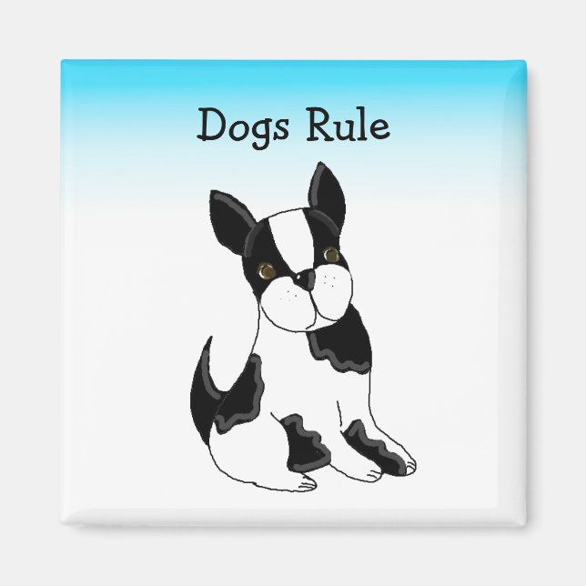Boston Terrier Dog Magnet (Vorne)