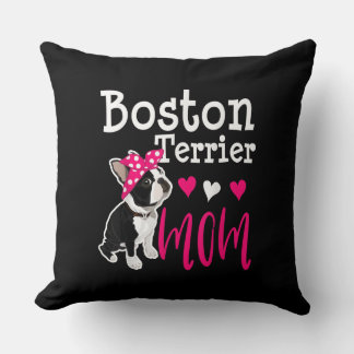 Boston Terrier Dog Mama Eigentümer Niedlich Funny Kissen
