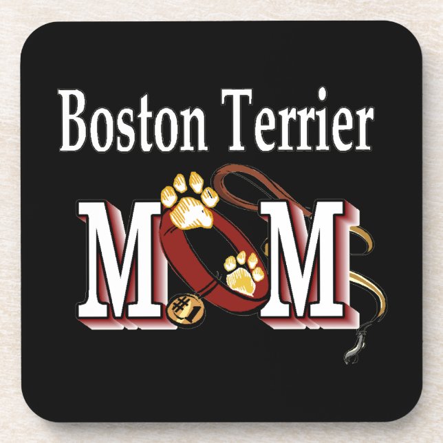 Boston Terrier Dog MAMA Getränkeuntersetzer (Vorderseite)