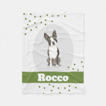 Boston Terrier Dog personalisierte Punktdecke